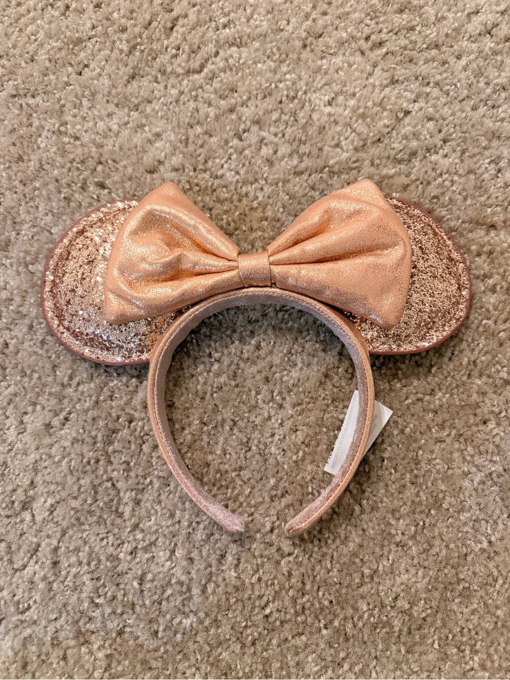 Rose Gold Sparkle Minnie Ears
